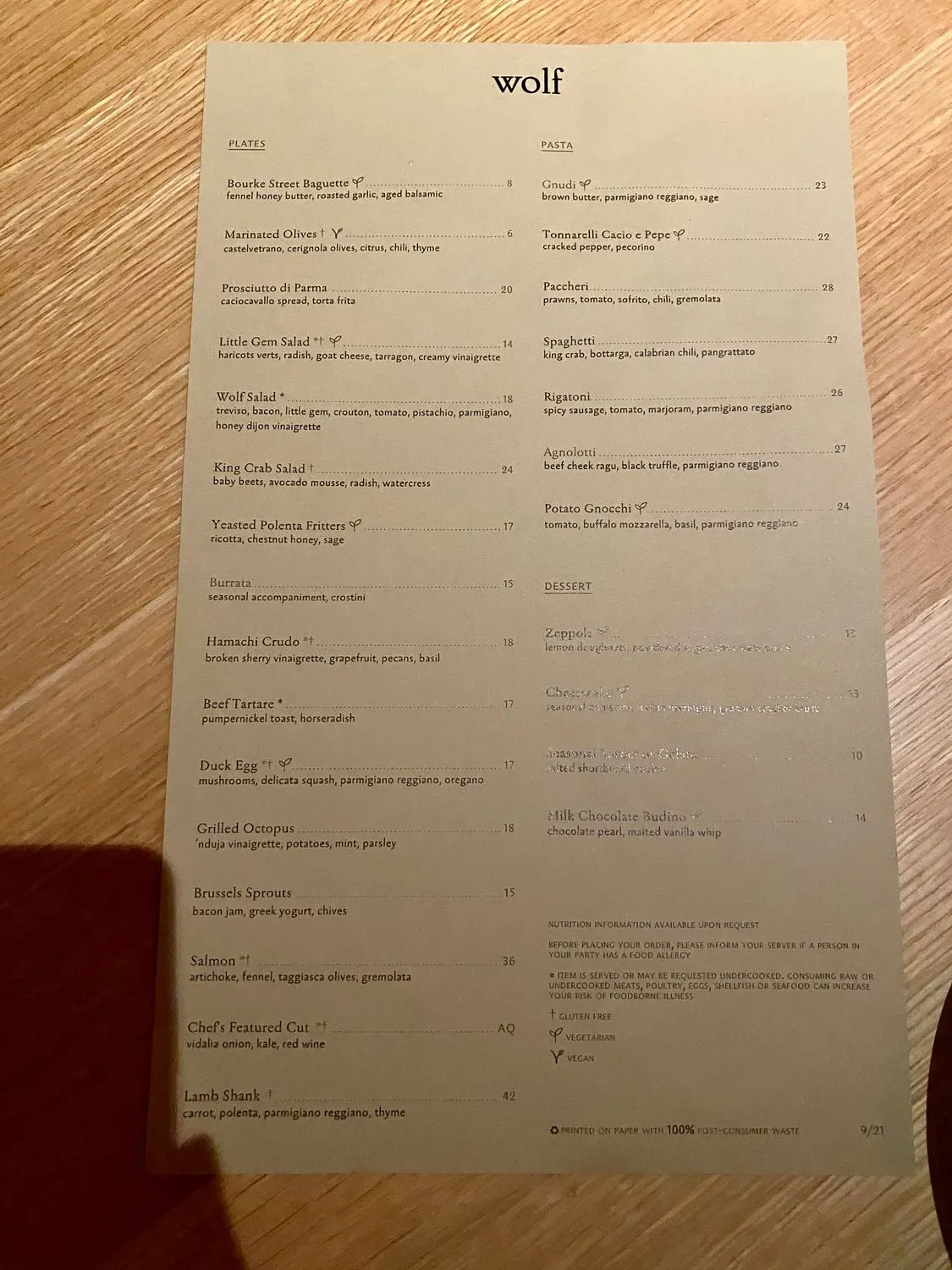 Menu 1