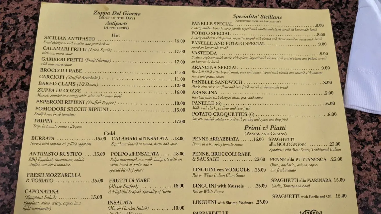 Menu 1