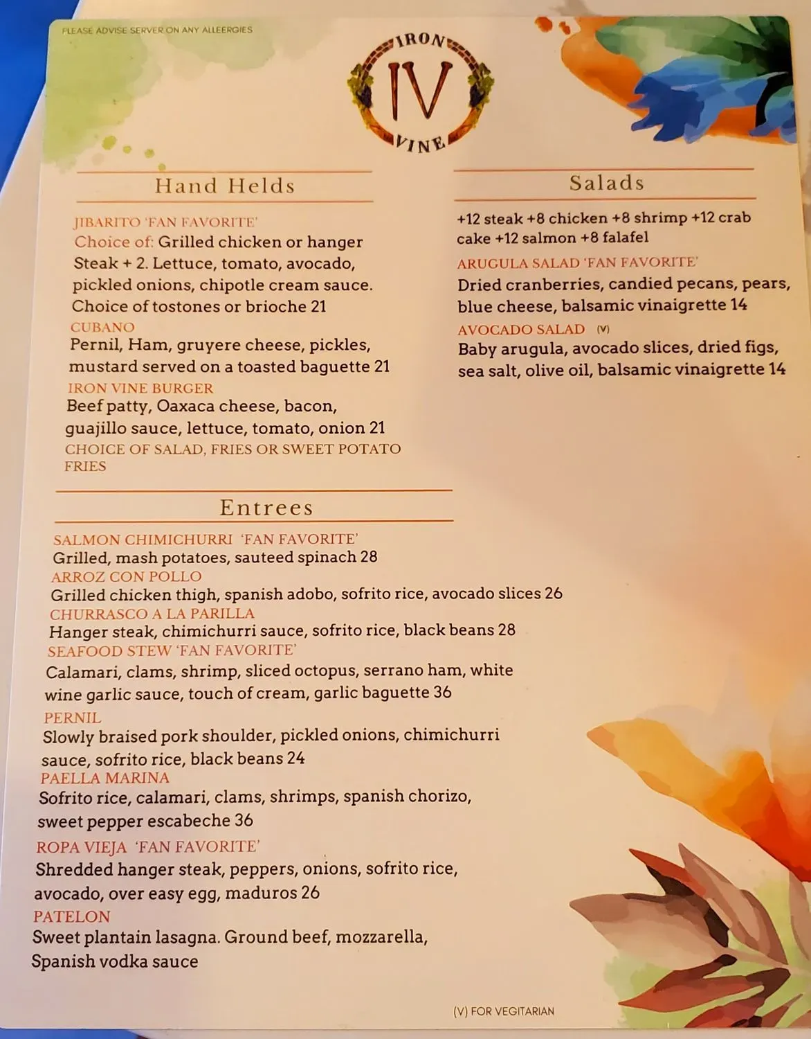 Menu 1