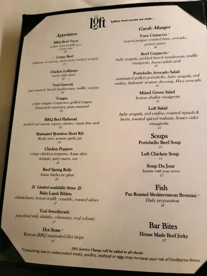 Menu 1