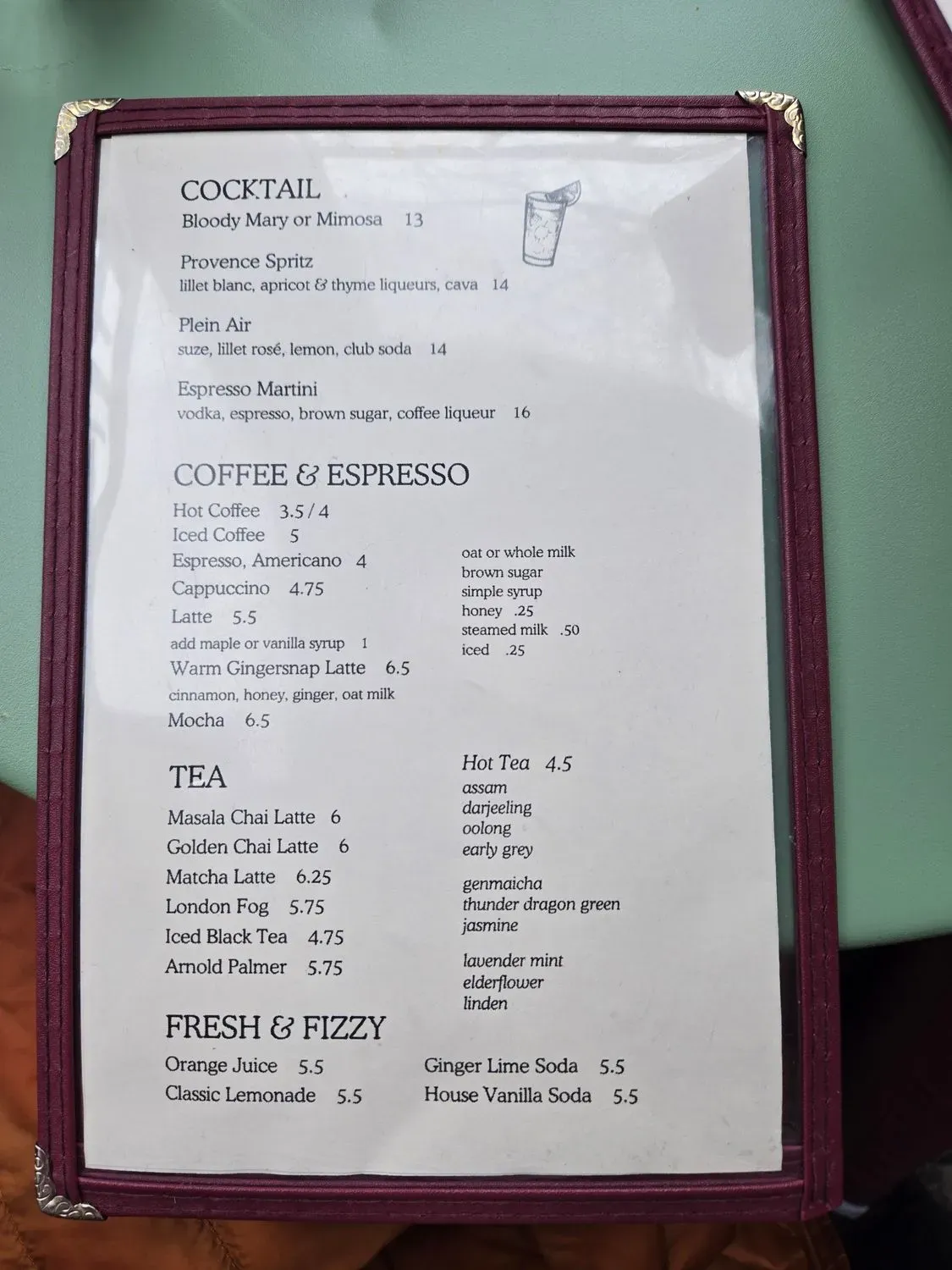 Menu 5