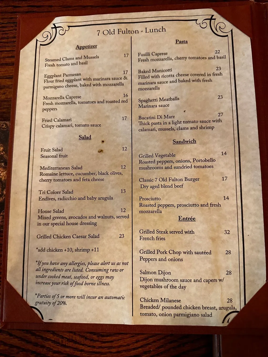 Menu 2