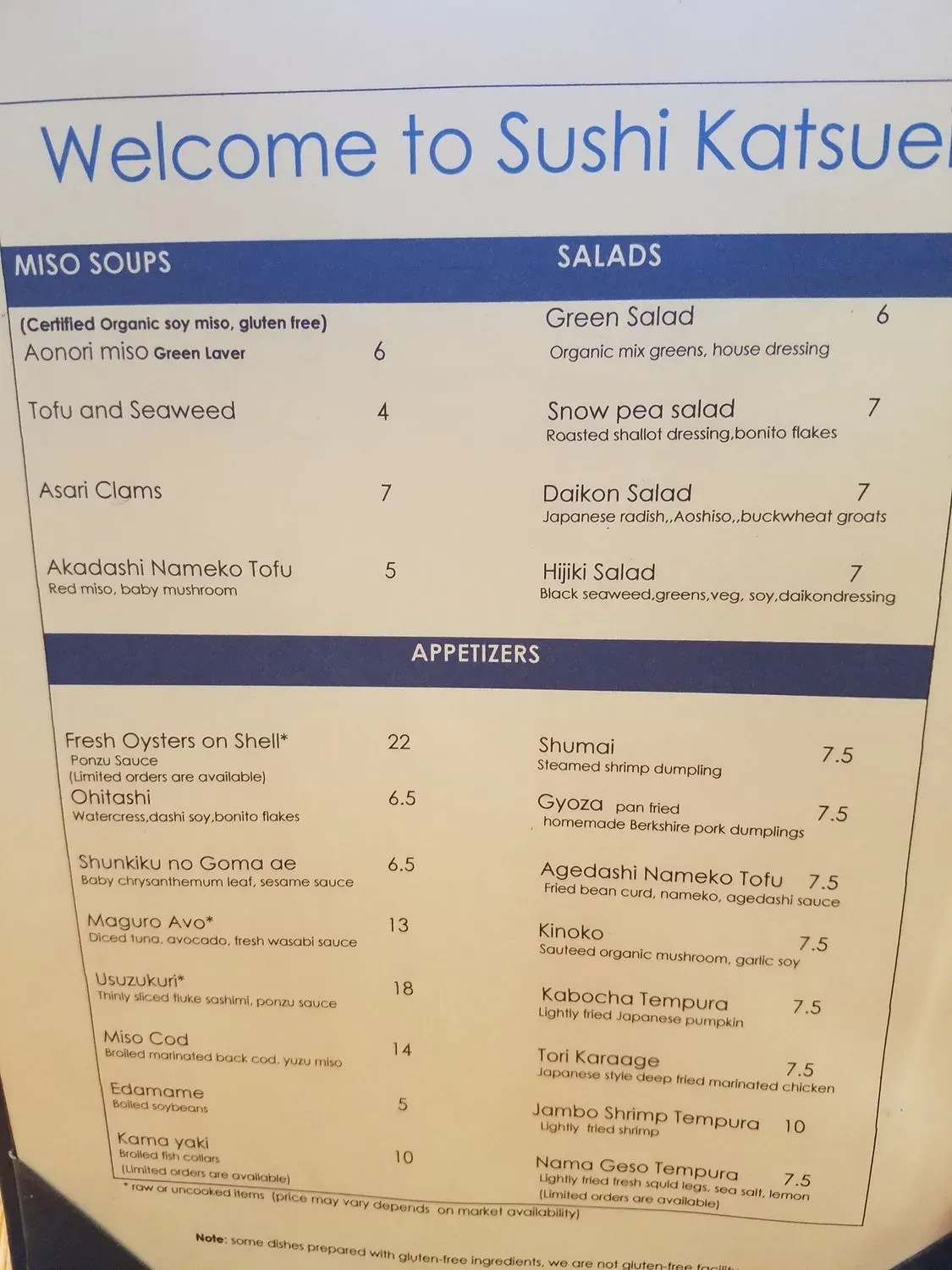 Menu 1