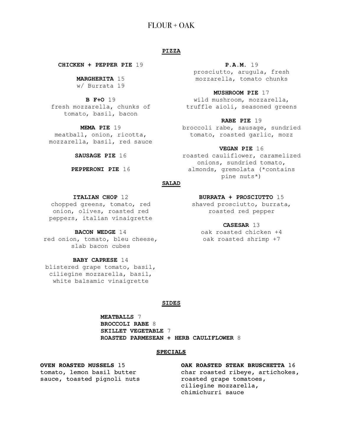 Menu 1