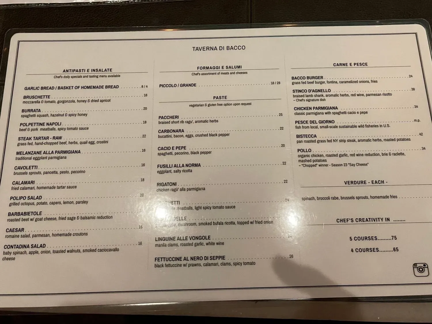 Menu 1