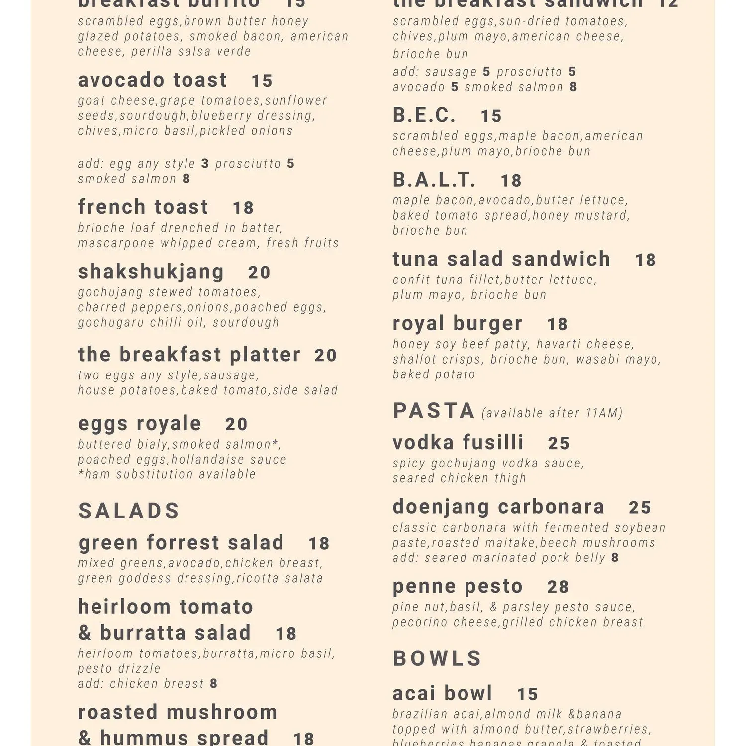 Menu 1