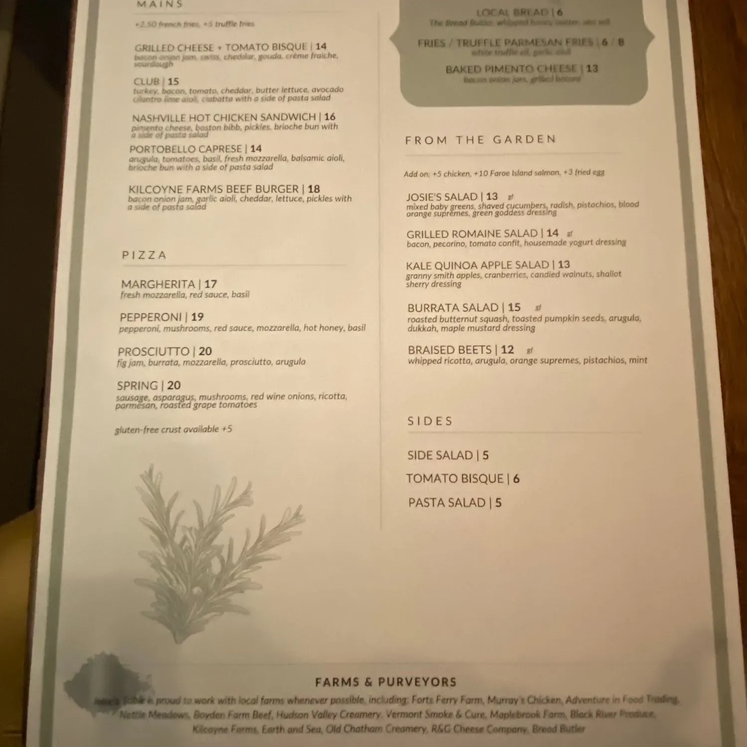 Menu 1