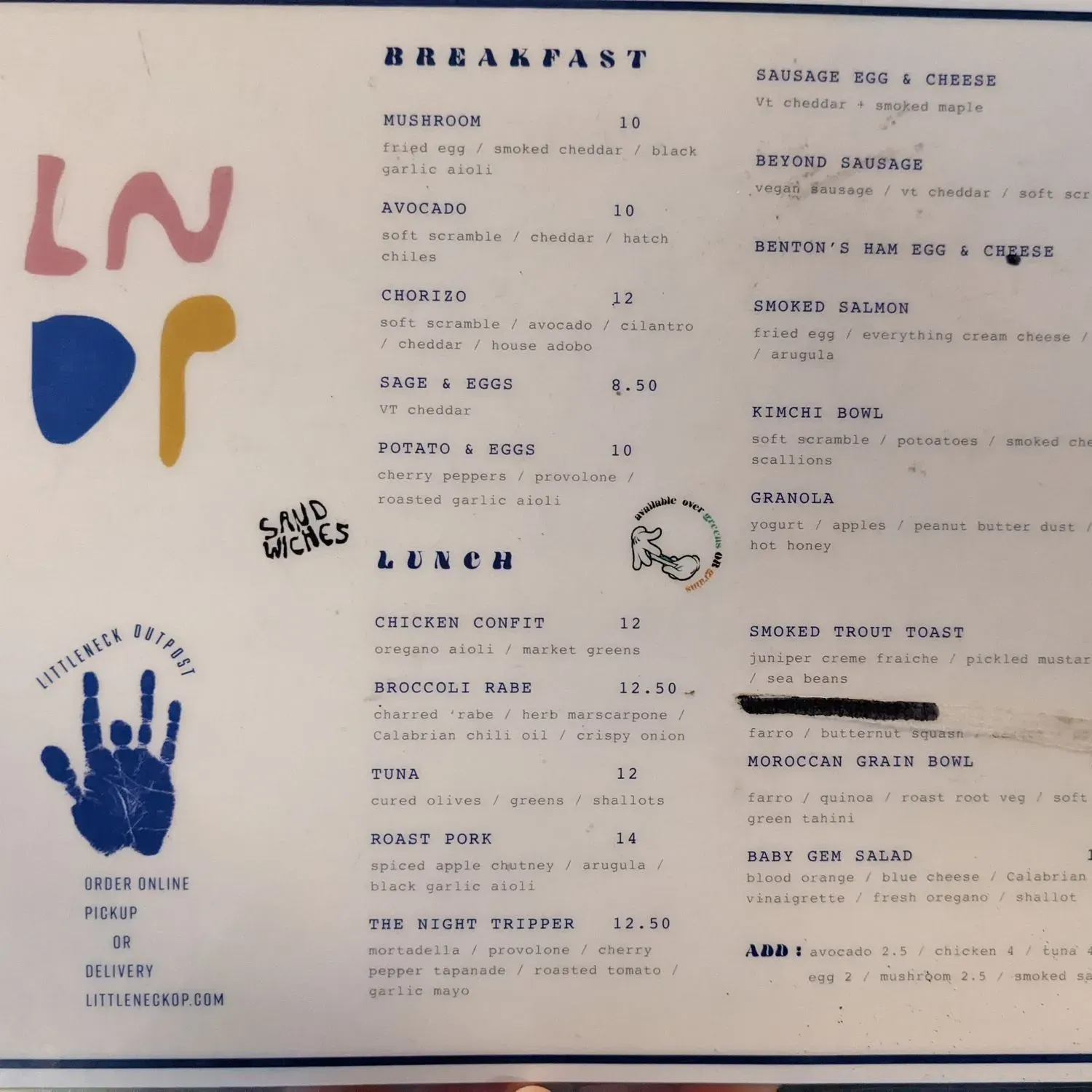 Menu 2