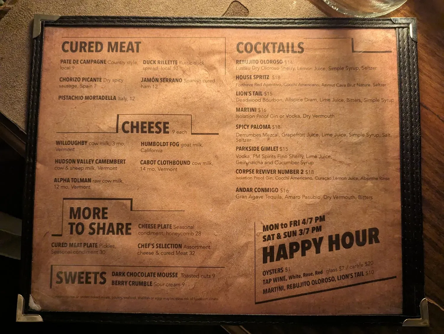 Menu 5