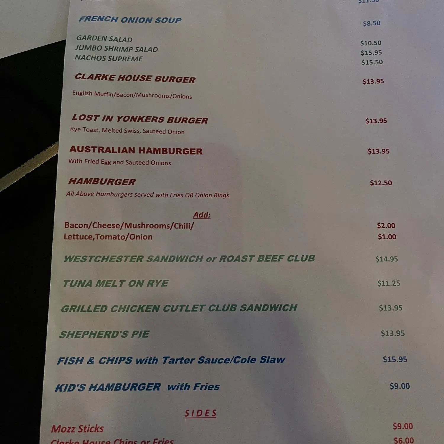 Menu 1