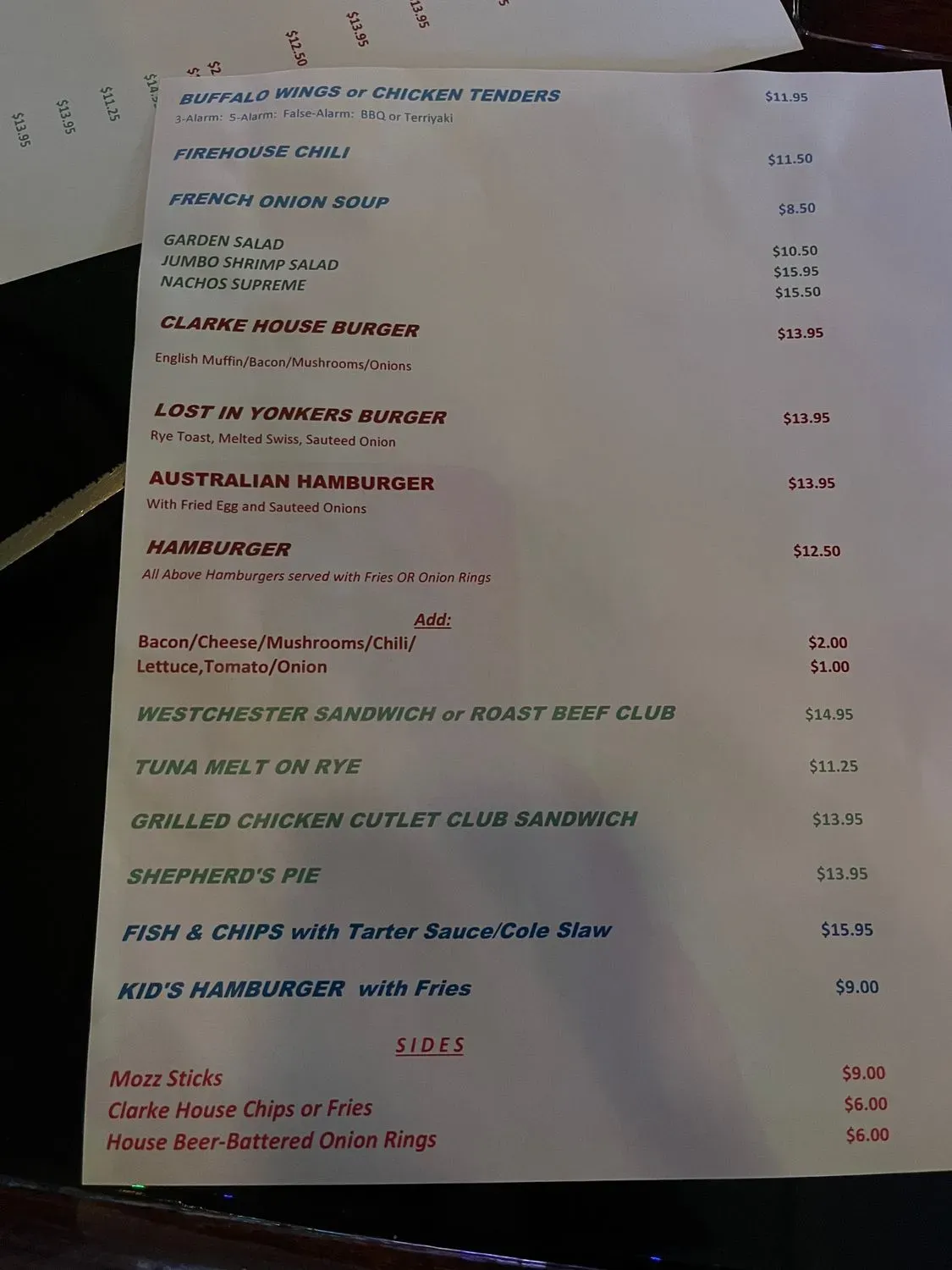 Menu 1