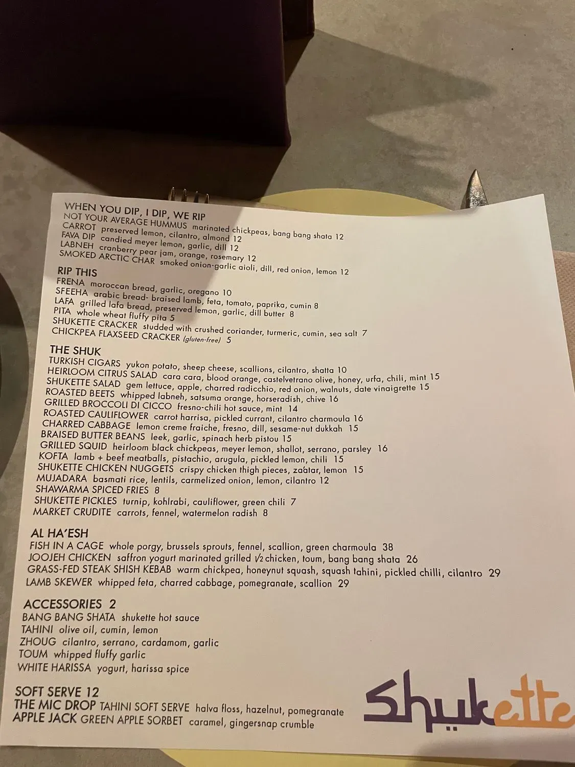 Menu 4