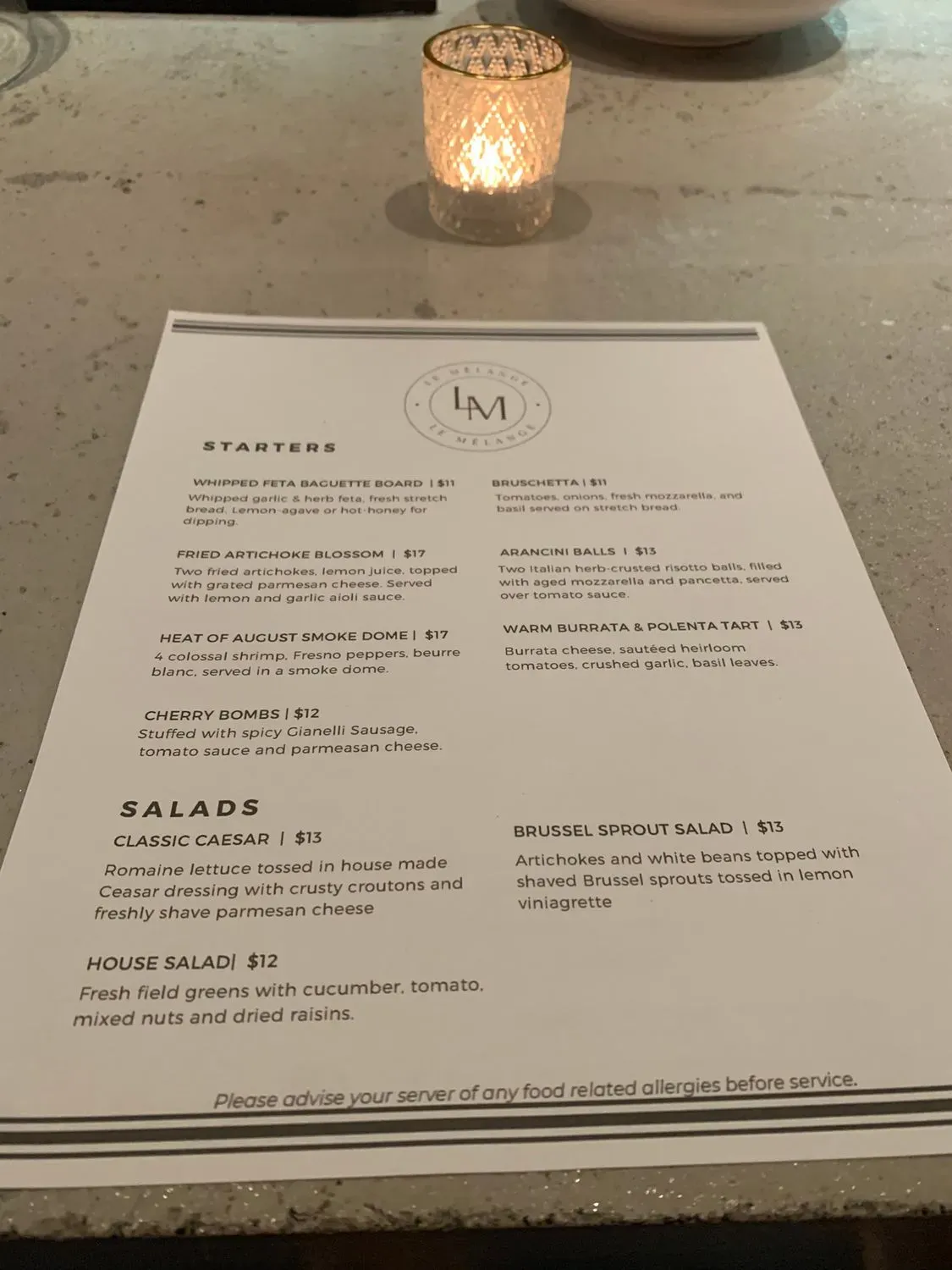 Menu 1