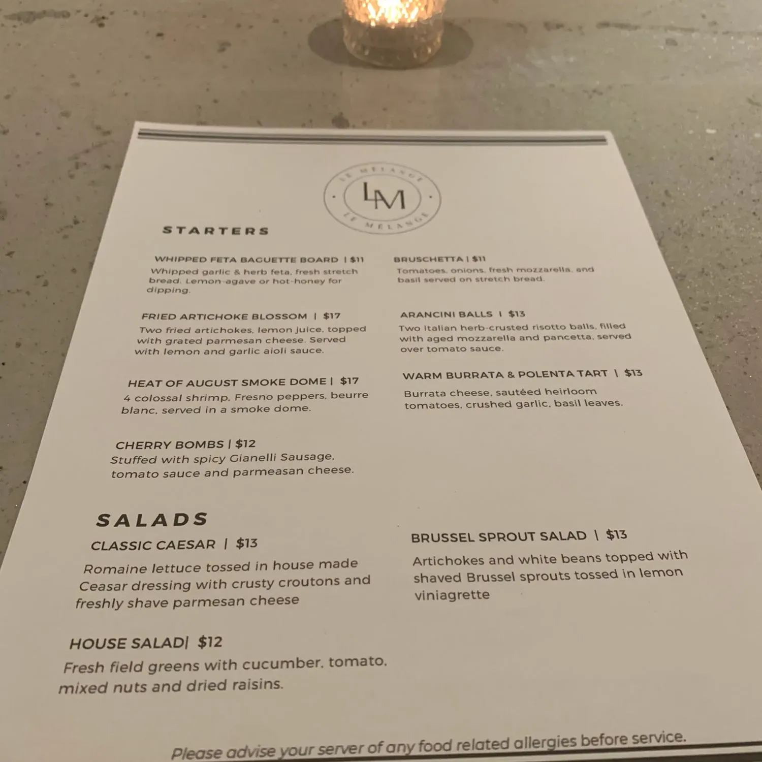 Menu 1