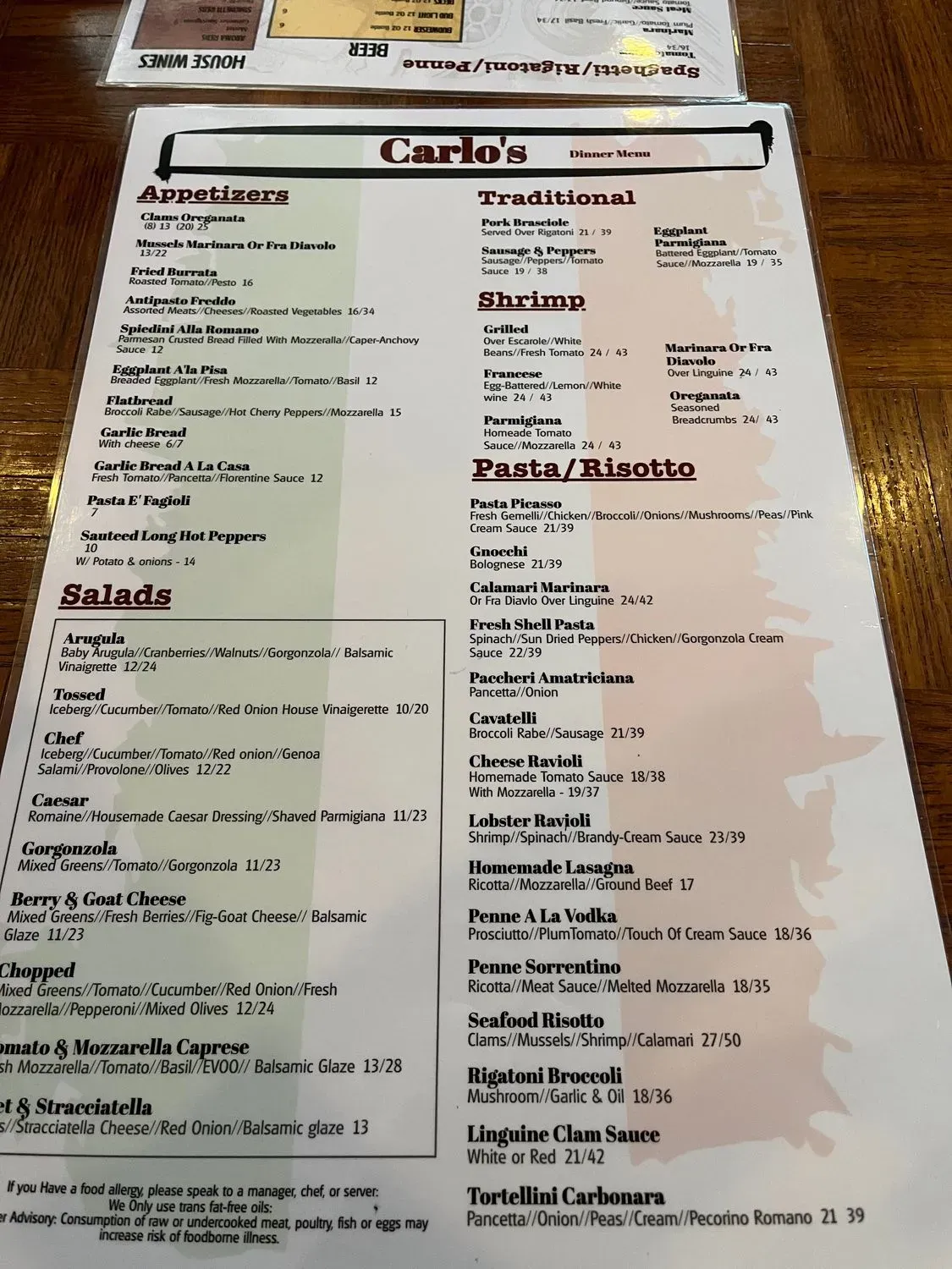 Menu 1