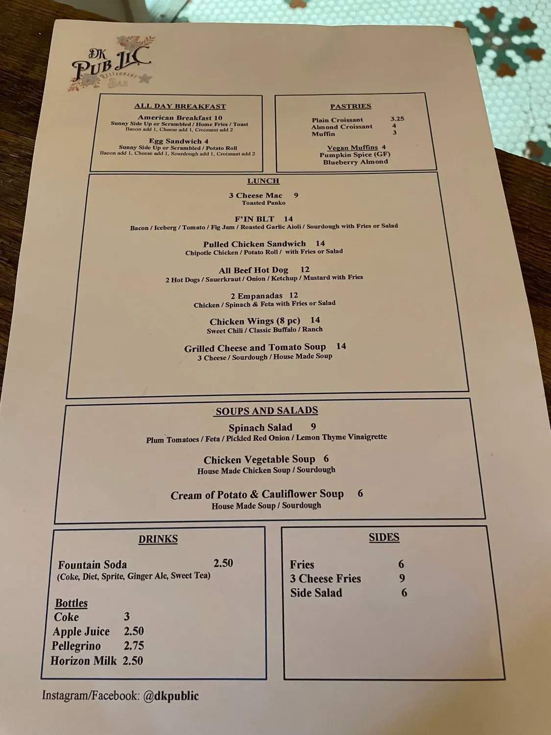 Menu 1