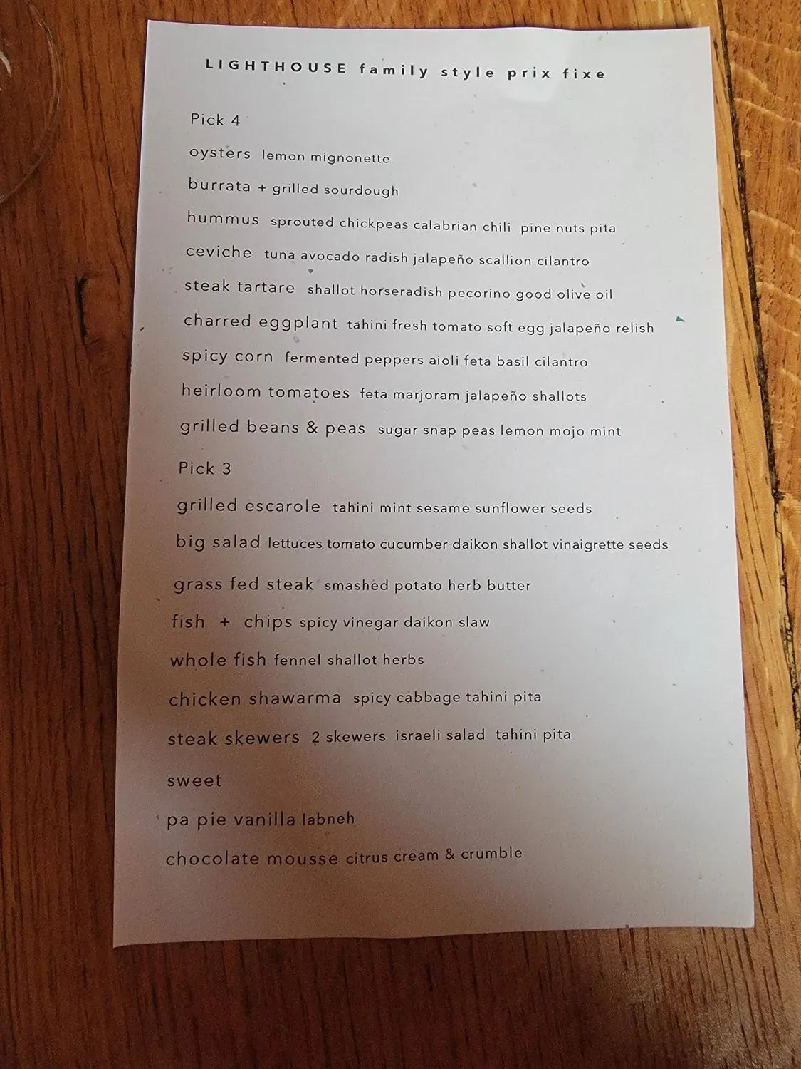 Menu 5