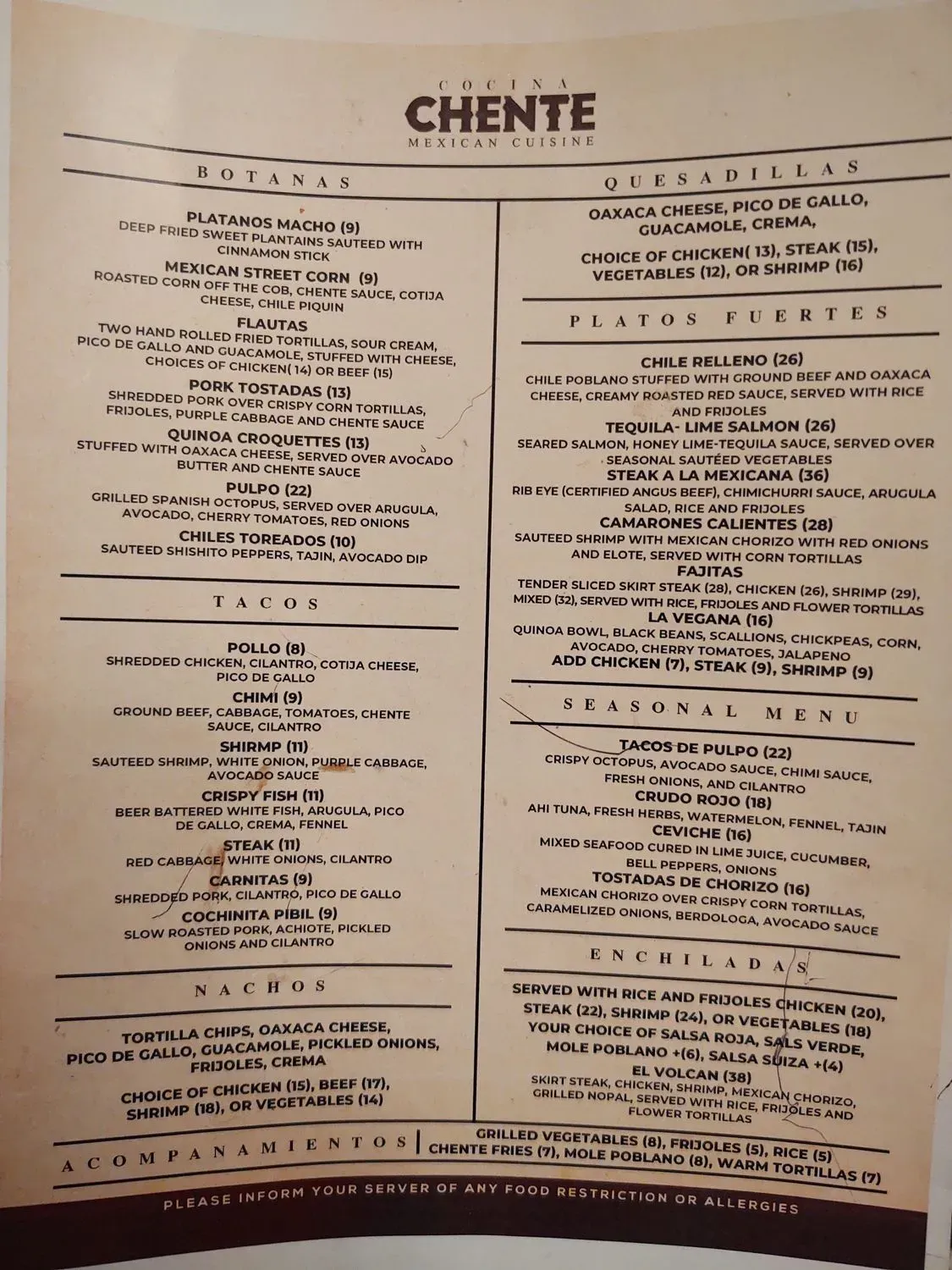 Menu 1