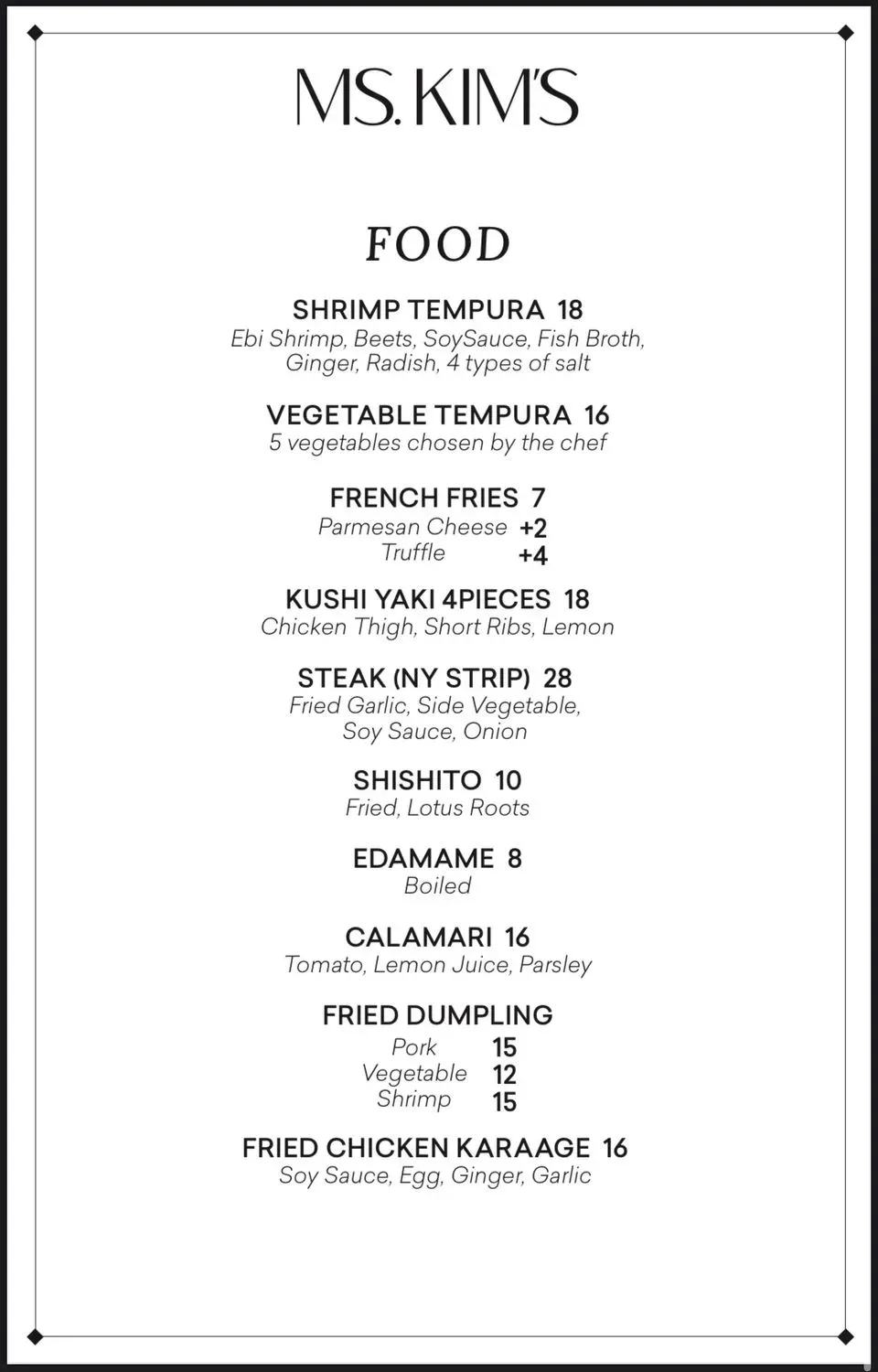 Menu 1