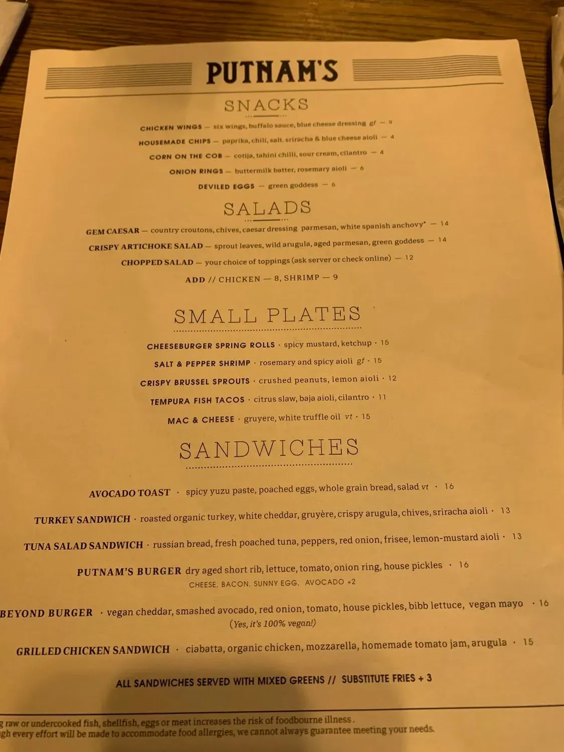 Menu 1