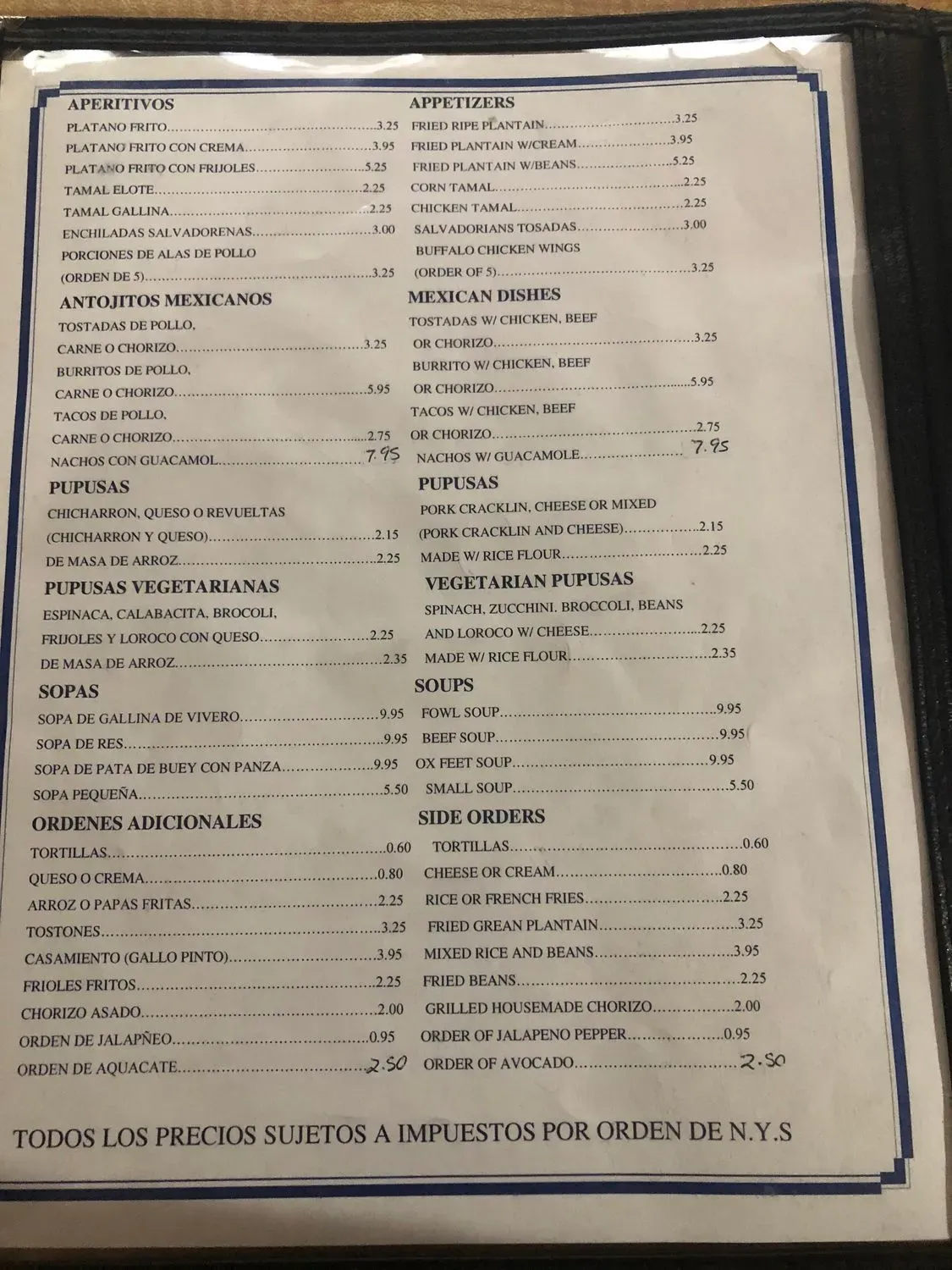 Menu 5