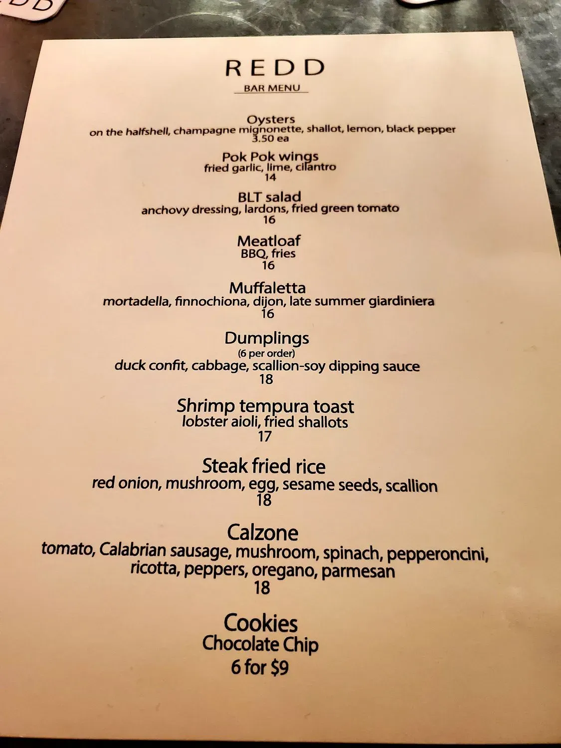 Menu 5