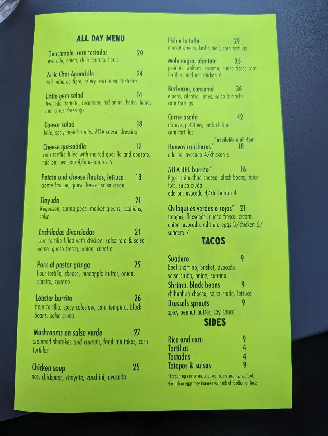 Menu 6