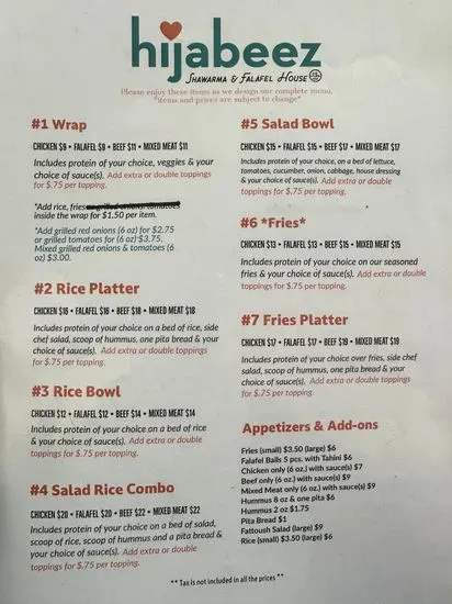 Menu 1