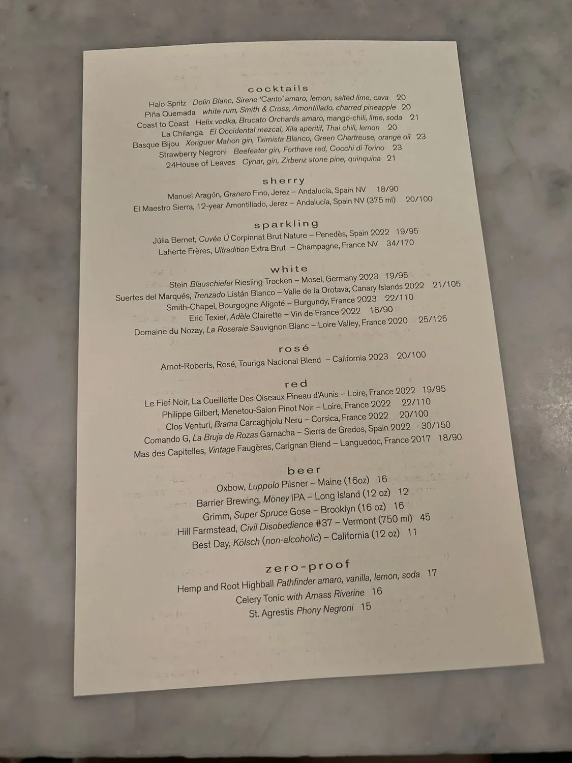 Menu 1