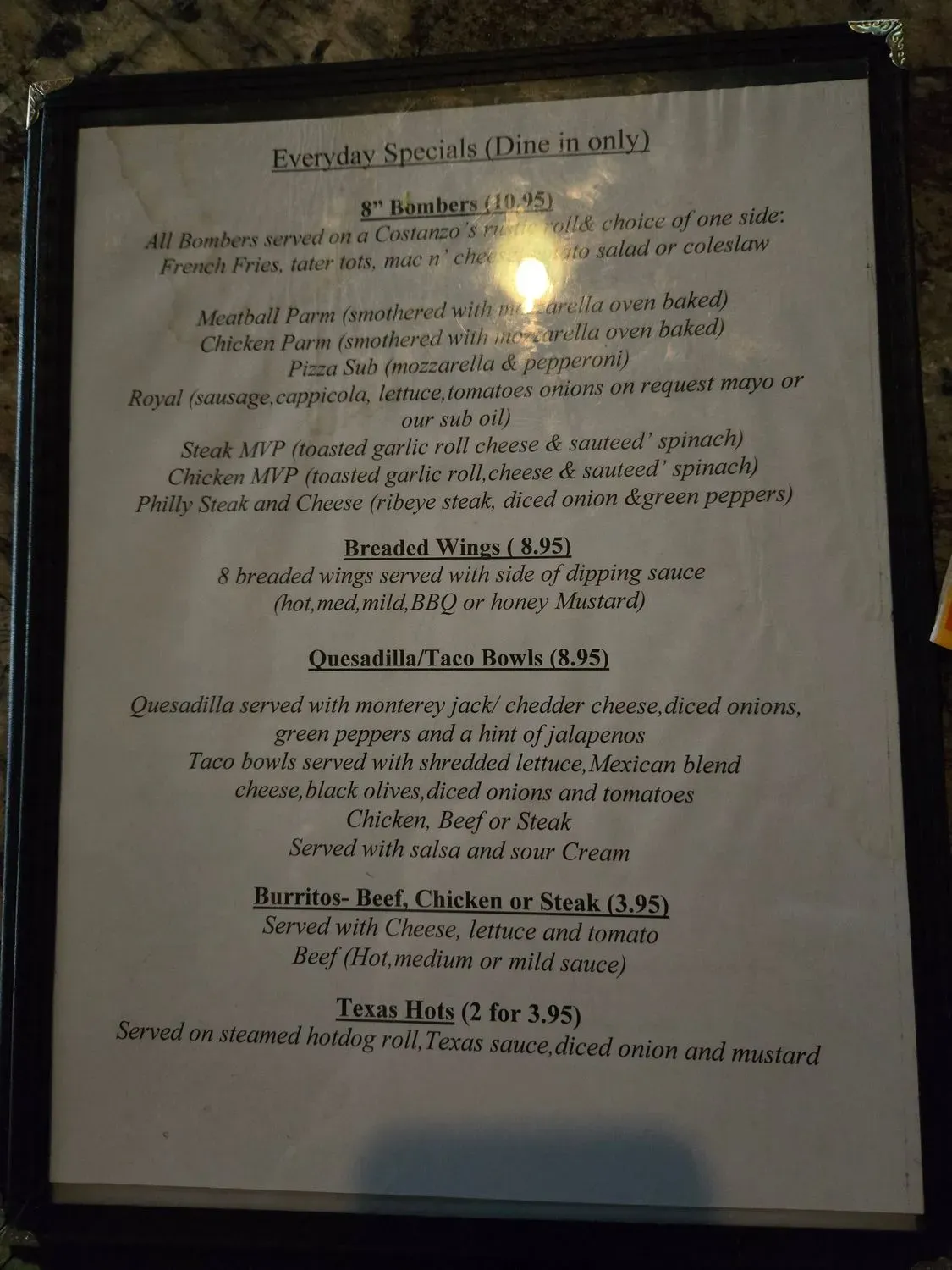 Menu 1