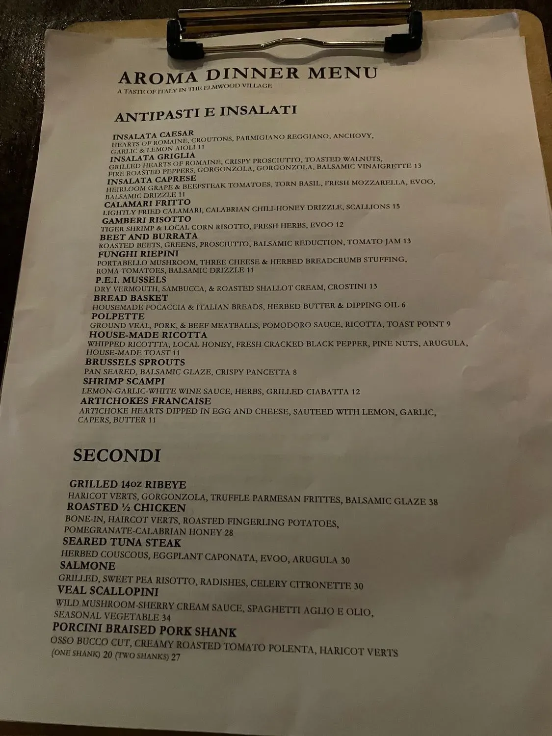 Menu 1