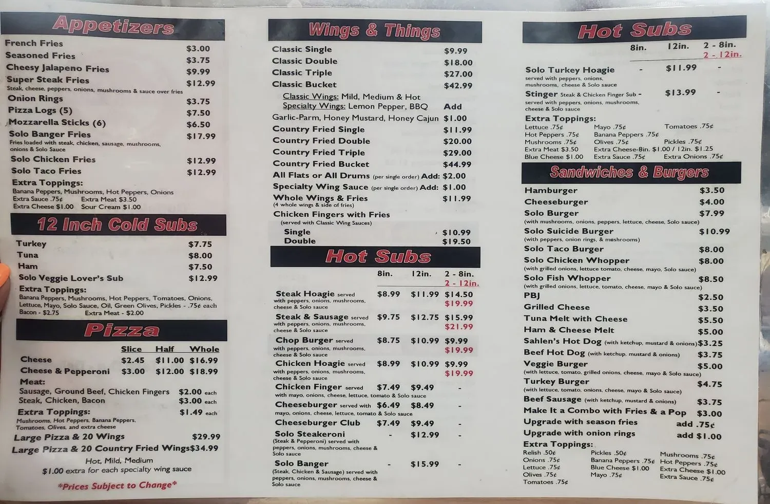 Menu 1