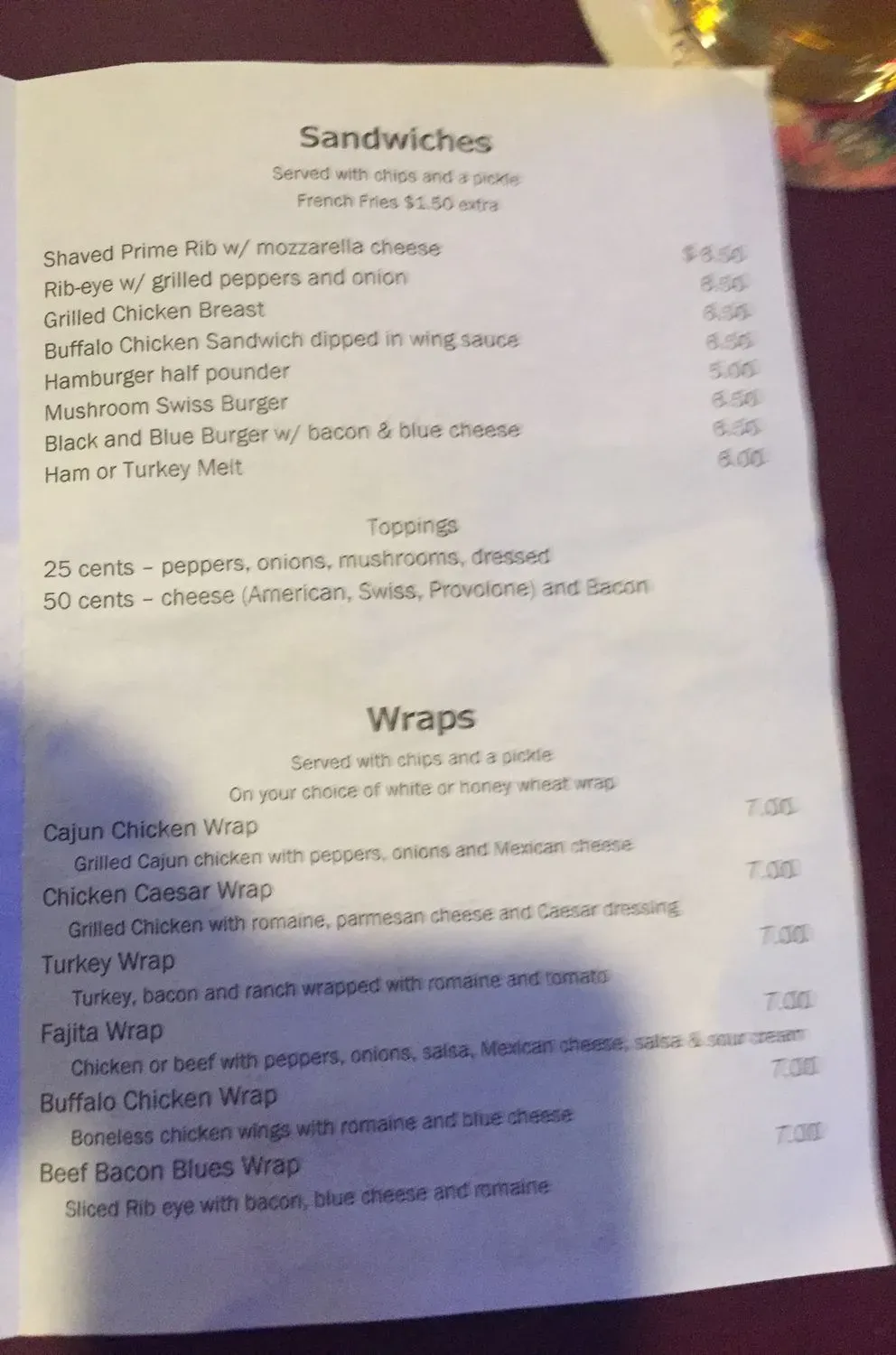 Menu 1