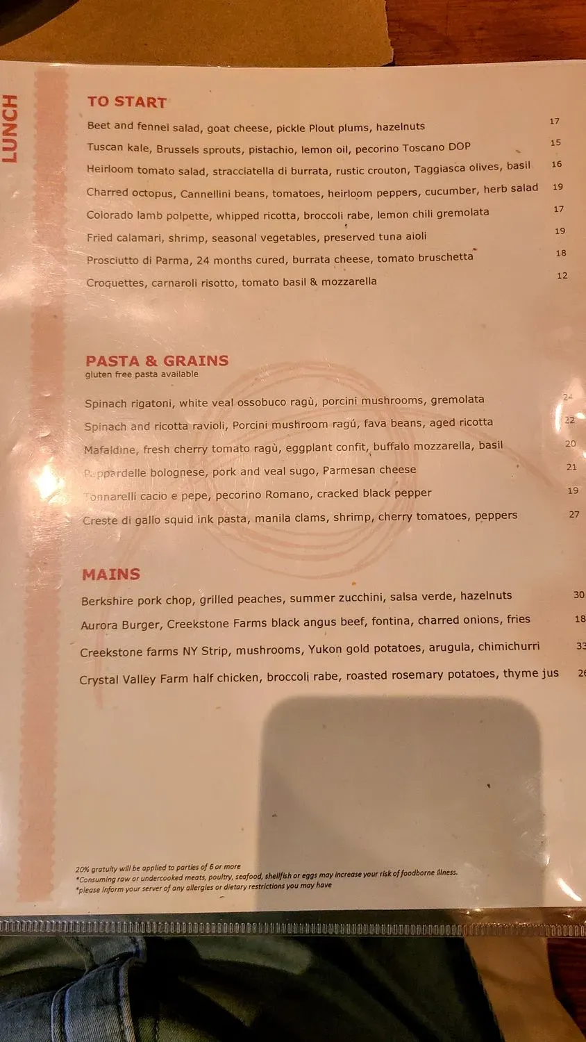 Menu 5