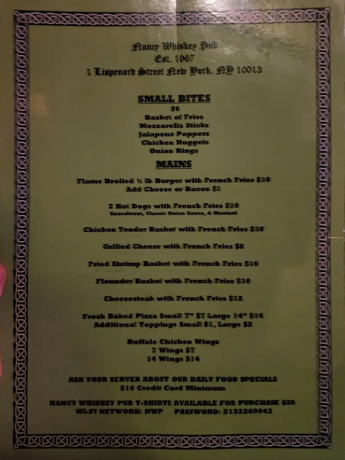 Menu 5