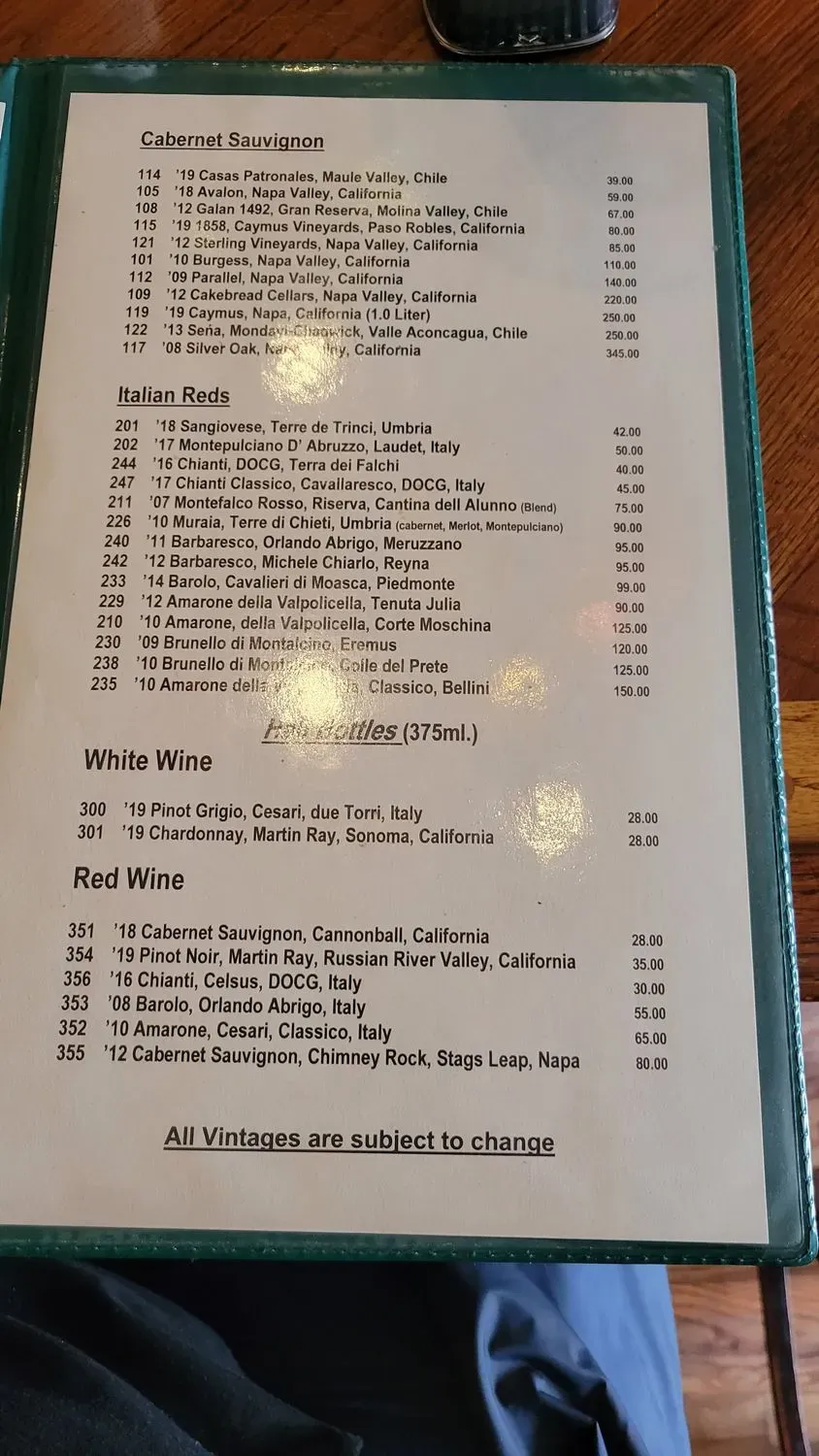 Menu 1