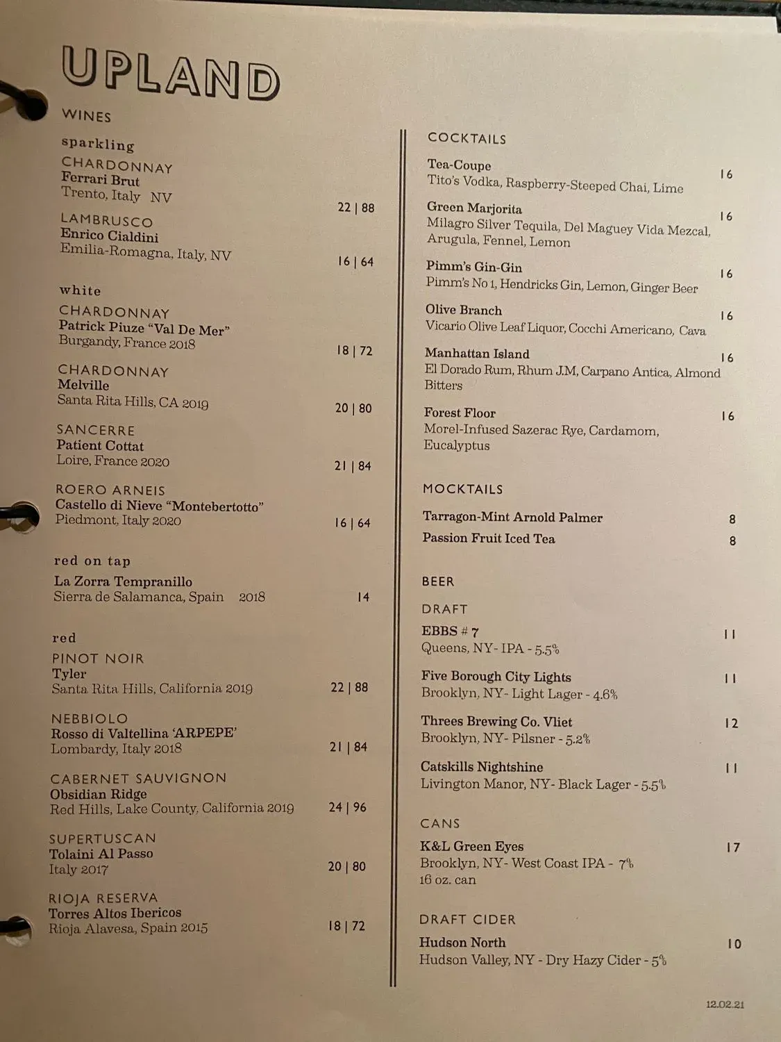 Menu 1