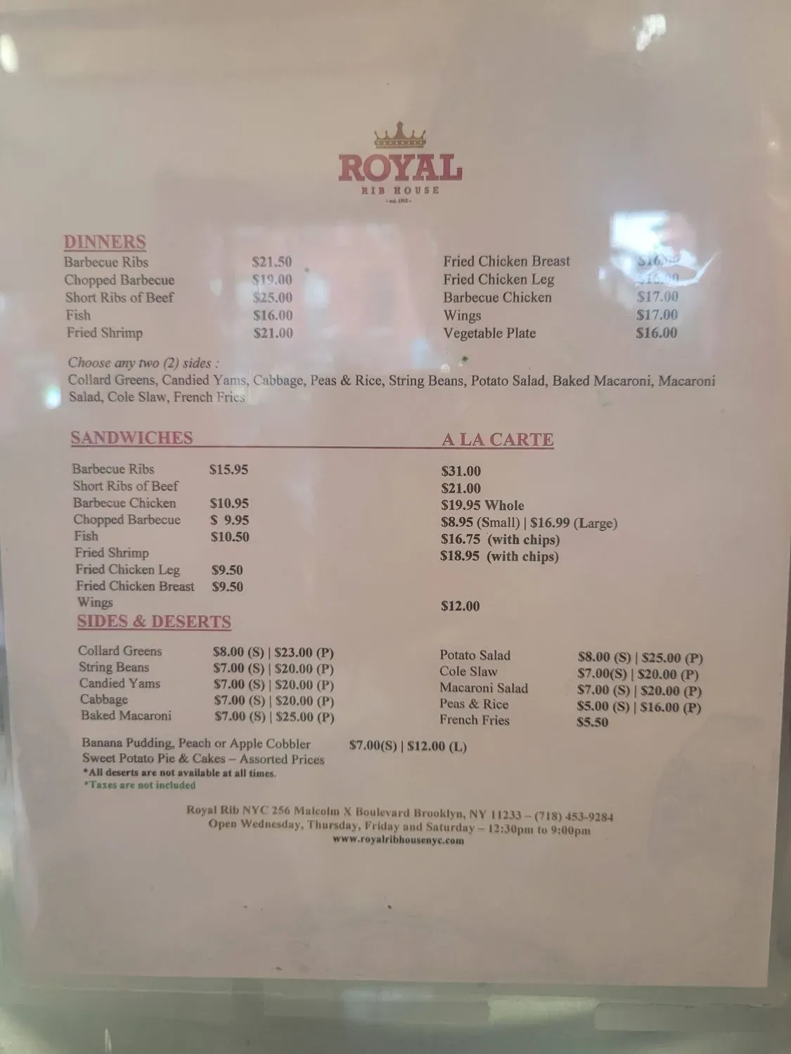 Menu 1