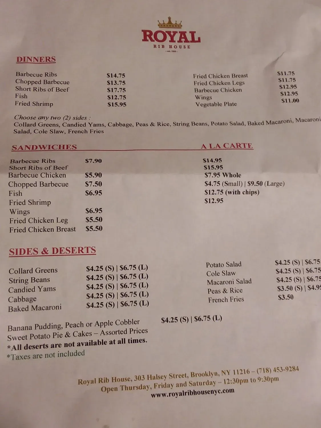 Menu 6