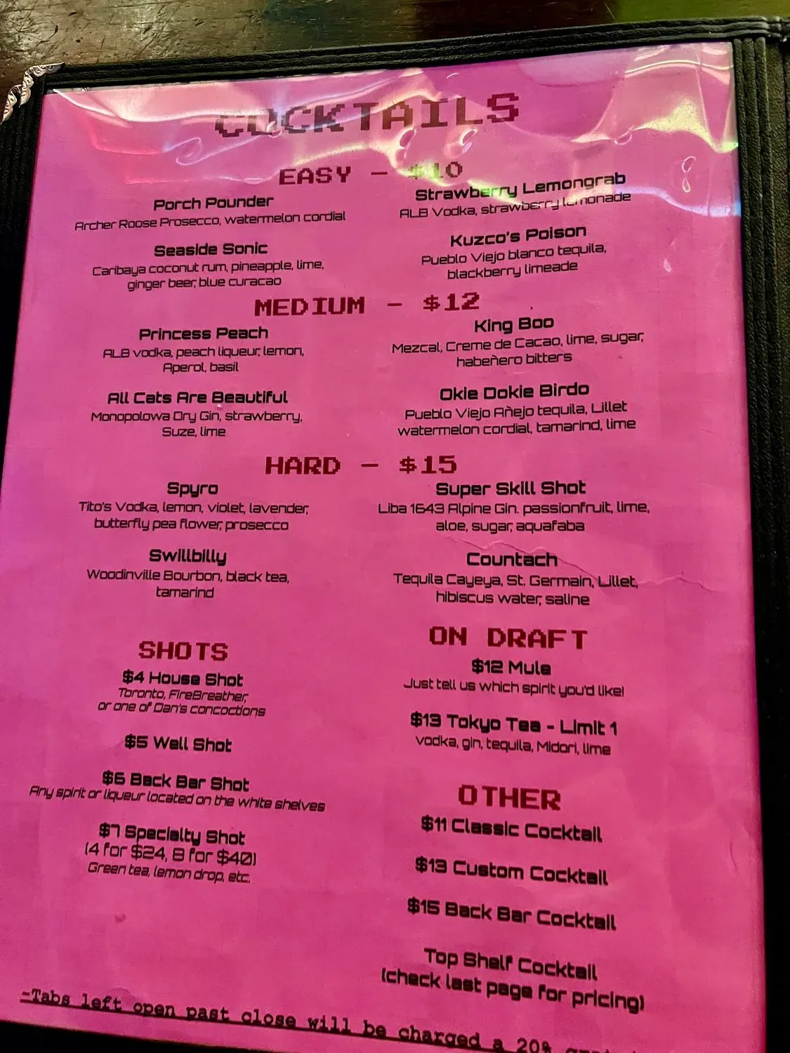 Menu 5