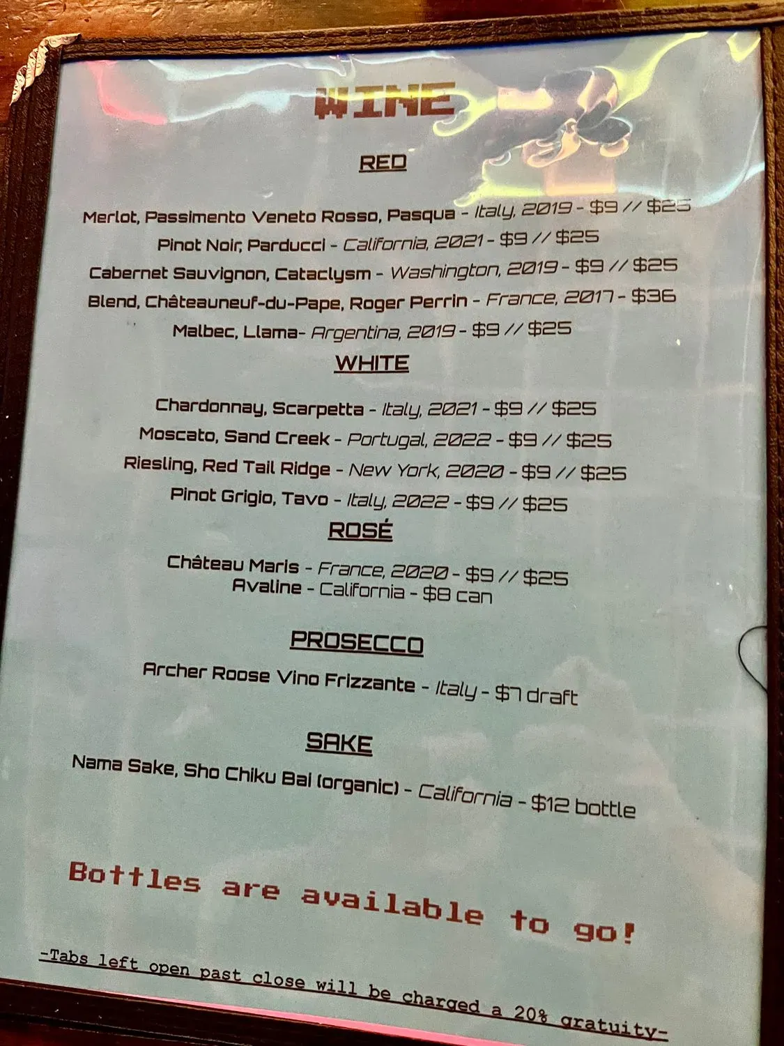 Menu 2