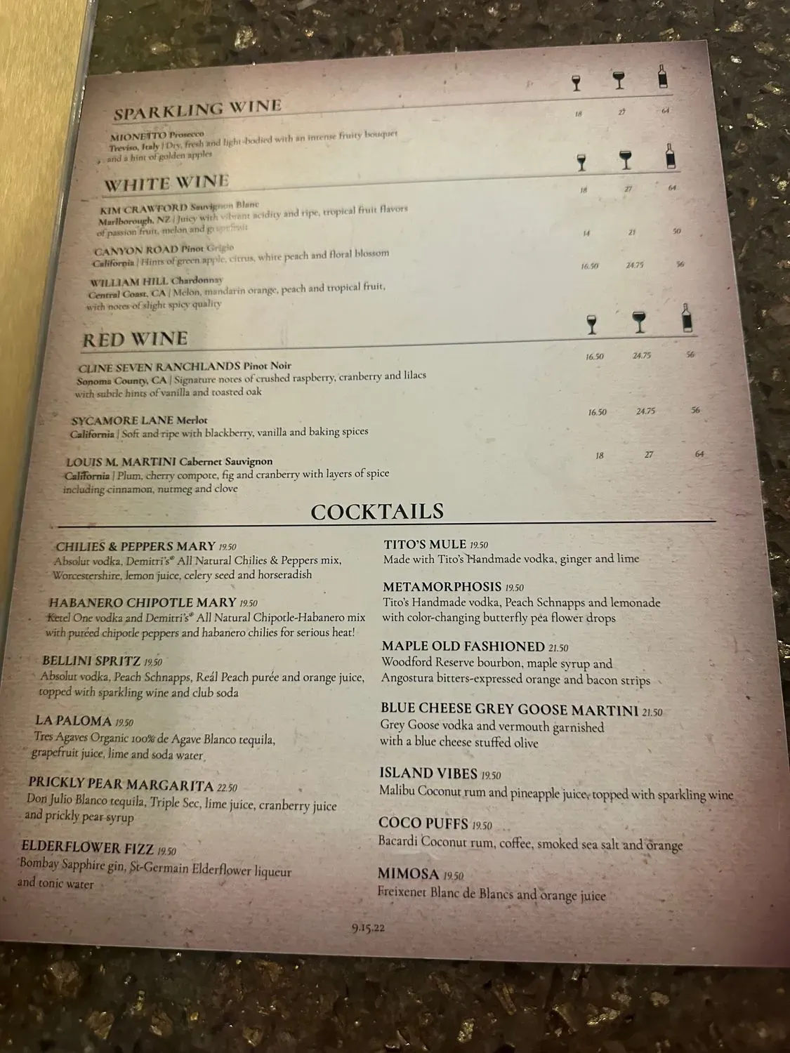 Menu 1