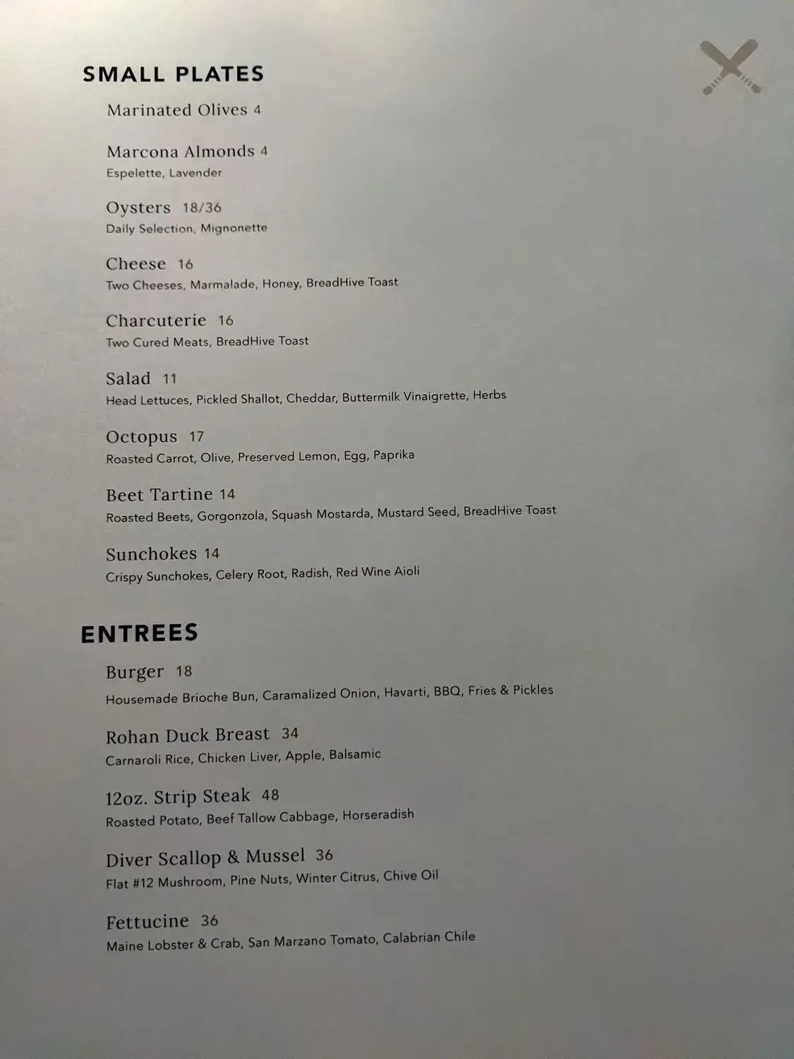 Menu 1