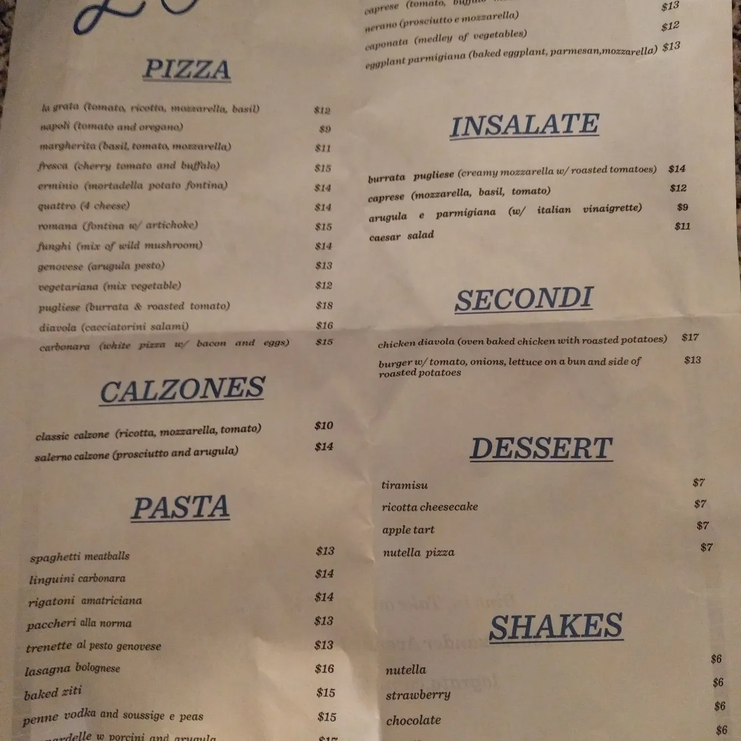 Menu 1