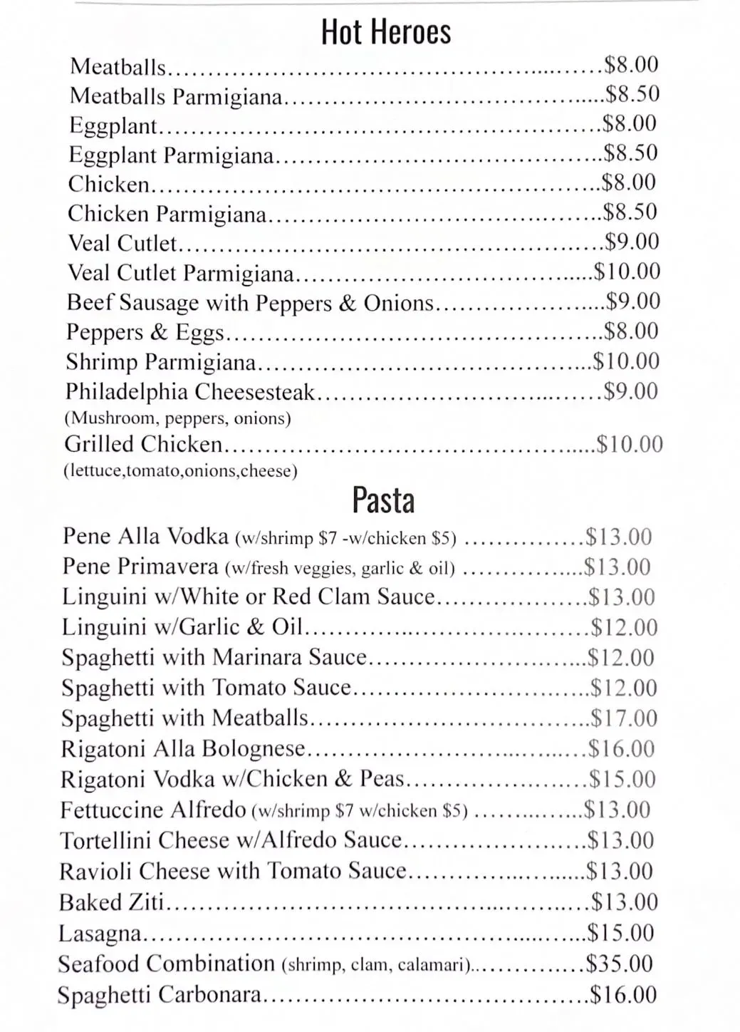 Menu 1