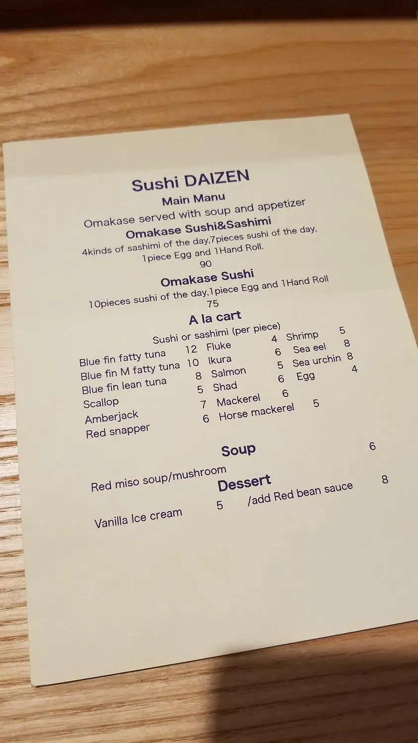 Menu 4