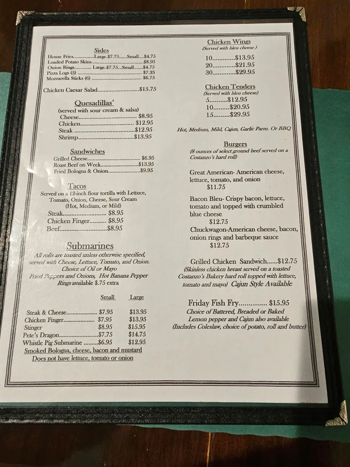 Menu 1