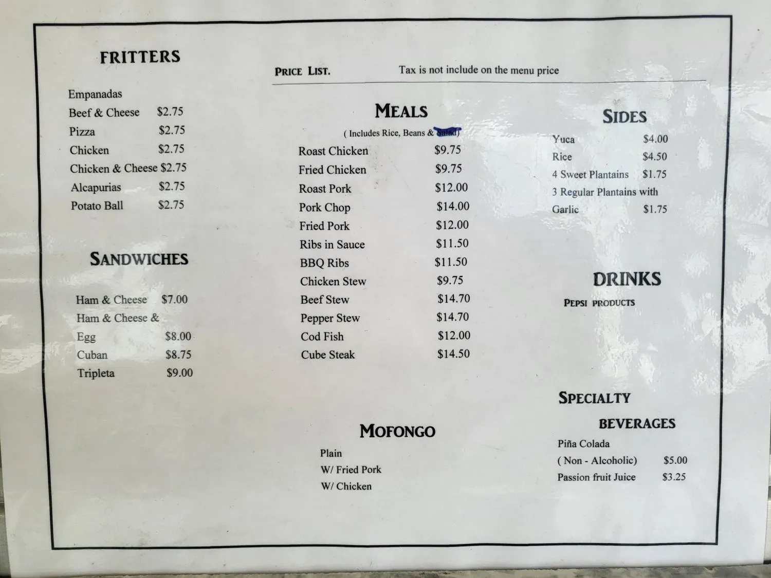 Menu 1