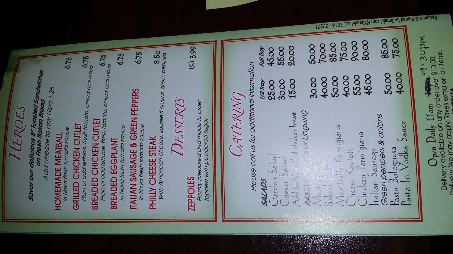 Menu 1