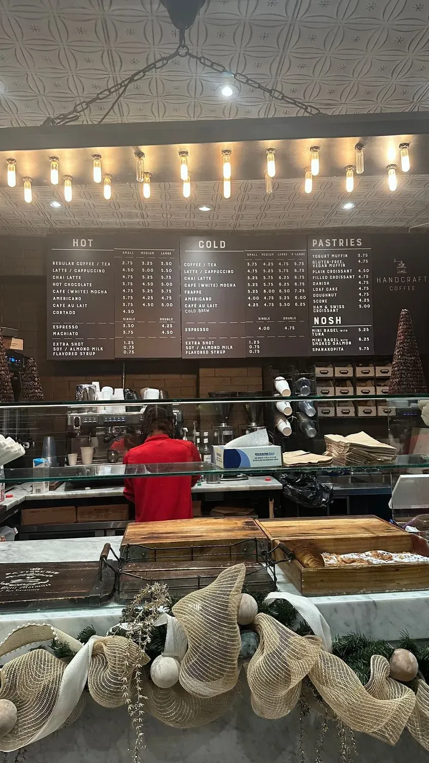 Handcraft Coffee Menu - Updated November 2025